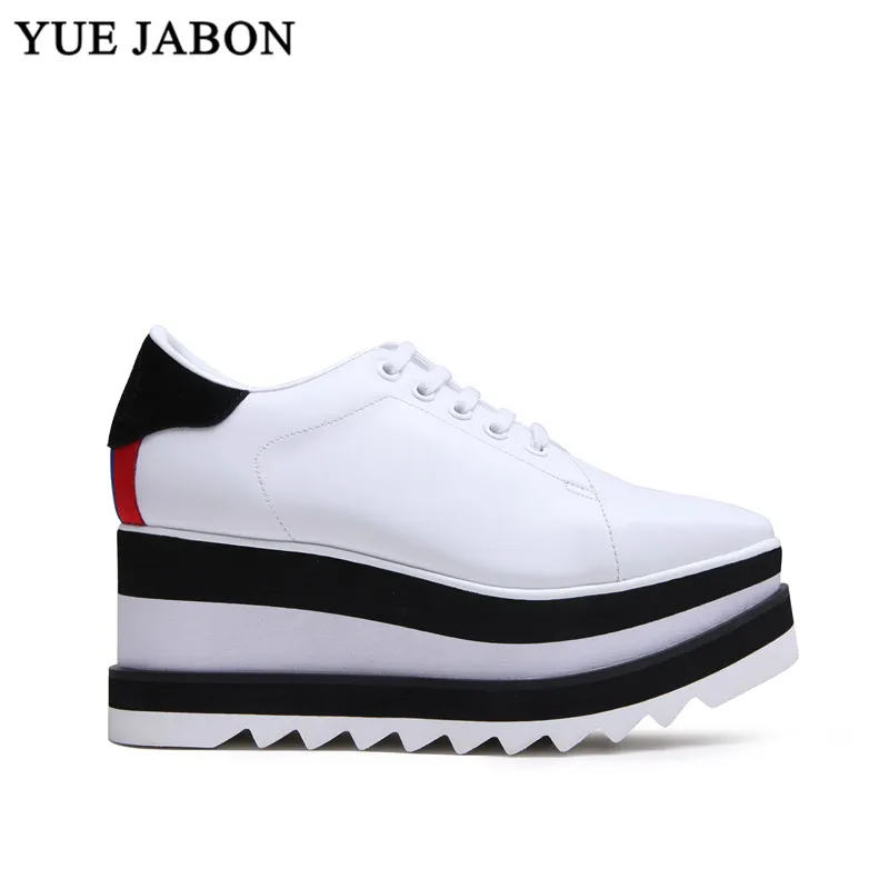 New Platform Lace up Sneakers Shoes Breathable Casual Shoes Woman Fashion Height Increasing Ladies Shoes Plus Size 35-41