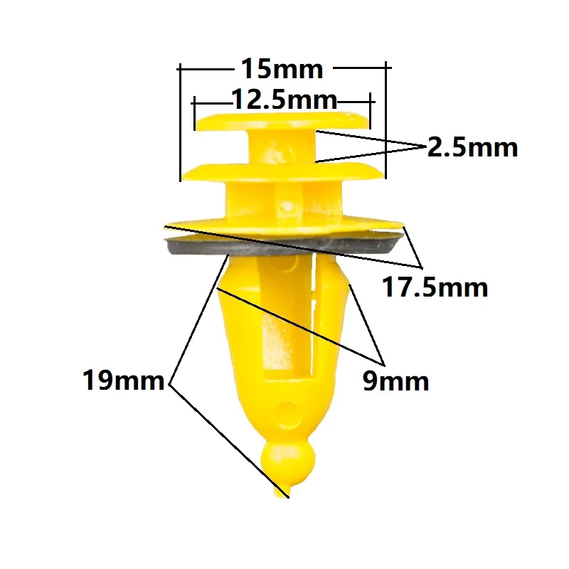 Auto Plastic Yellow Fastener Trim Clip For Hyundai Door Card Panel Retainer Rivet snaps 500pcs/lot