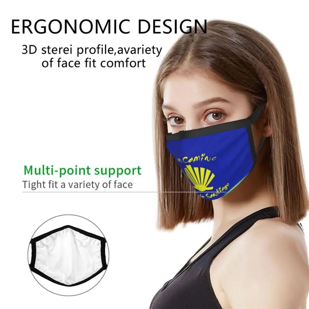 Buen Camino De Santiago. Compostela Peregrino Adult Kids Anti Dust DIY Scarf Mask Camino De Santiago Camino Spain Pilgrim