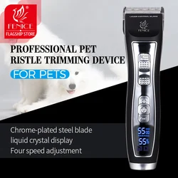 Fenice Pet Clipper Dog Hair Trimmer Professional Grooming Electric Clippers Chrome-plated Steel Blade