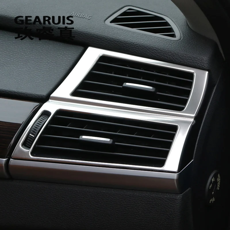 Car Styling interior Buttons panel frame Decoration Covers Trim Stickers For BMW x5 x6 e70 e71 stainless steel Auto Accessories