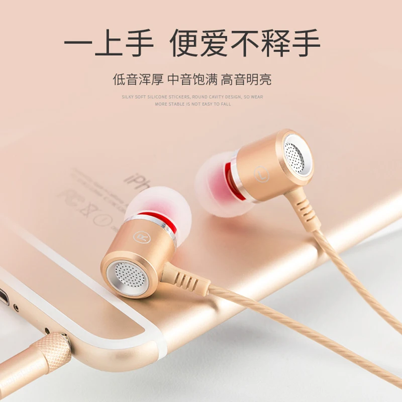 Langsdom LM400 Quad-core double moving coil Wire Control in-ear eardphones Sport Gaming Headset Adjustable volume and HD call