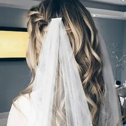 Boho Wedding Bridal Veildraped bohemian veils fingertip chapel boho bridal veil velos de novia 2019