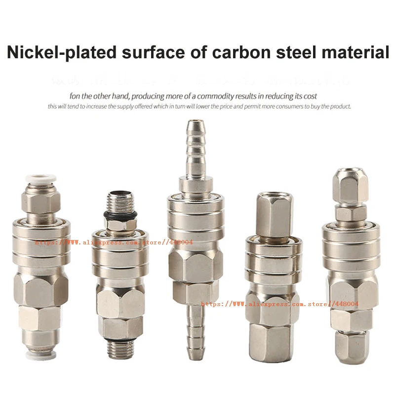 2 pz/set adattatore pistola a spruzzo accoppiatore e Kit spina, tipo industriale D, 1/4 pollici. NPT, Set di raccordi per aria a innesto rapido in acciaio inossidabile