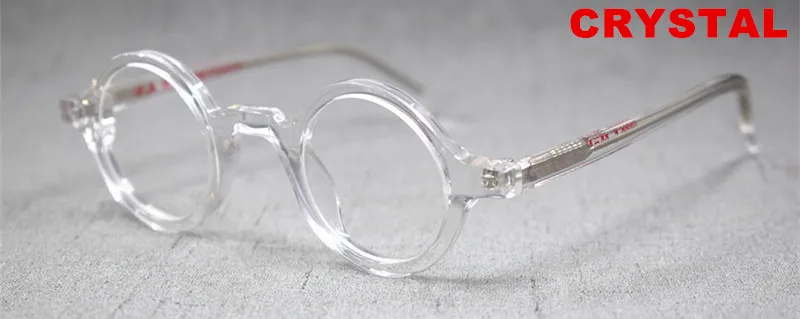 Acetat Vintage Kleine Runde Brille Männer Brillen Rahmen Frauen Optische Verordnung Spektakel Klare Brillen – Detail 13