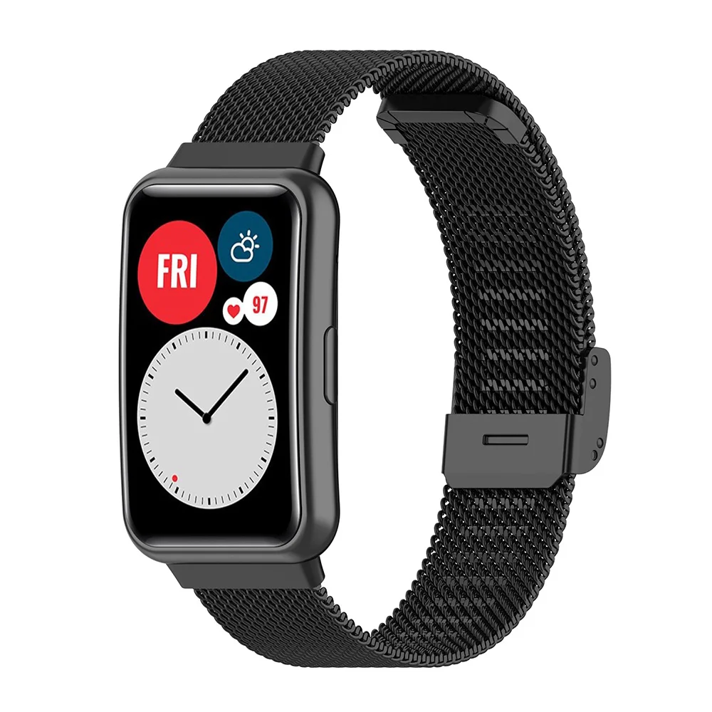 Stainless Steel Mesh Strap for Huawei Watch Fit Milanese Loop Watch Band