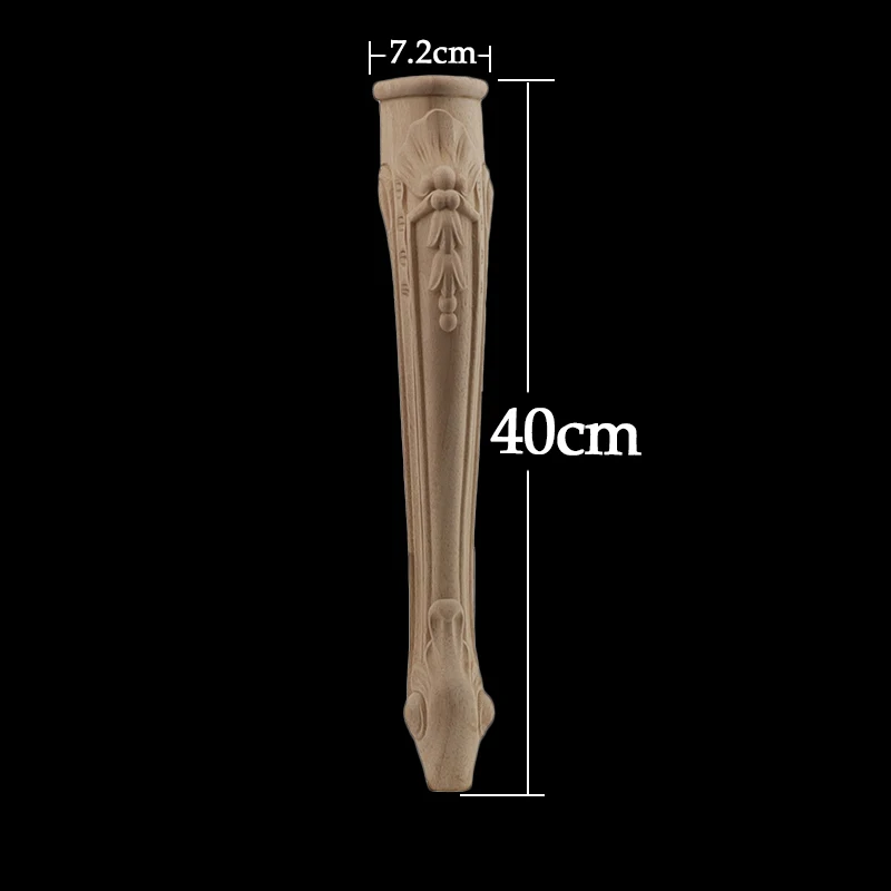 Meubilair met massief houten poten Carving Flower Sofa Seat TV-kast Voeten Geen verf Drop Ship Vervang huisdecoratieaccessoires