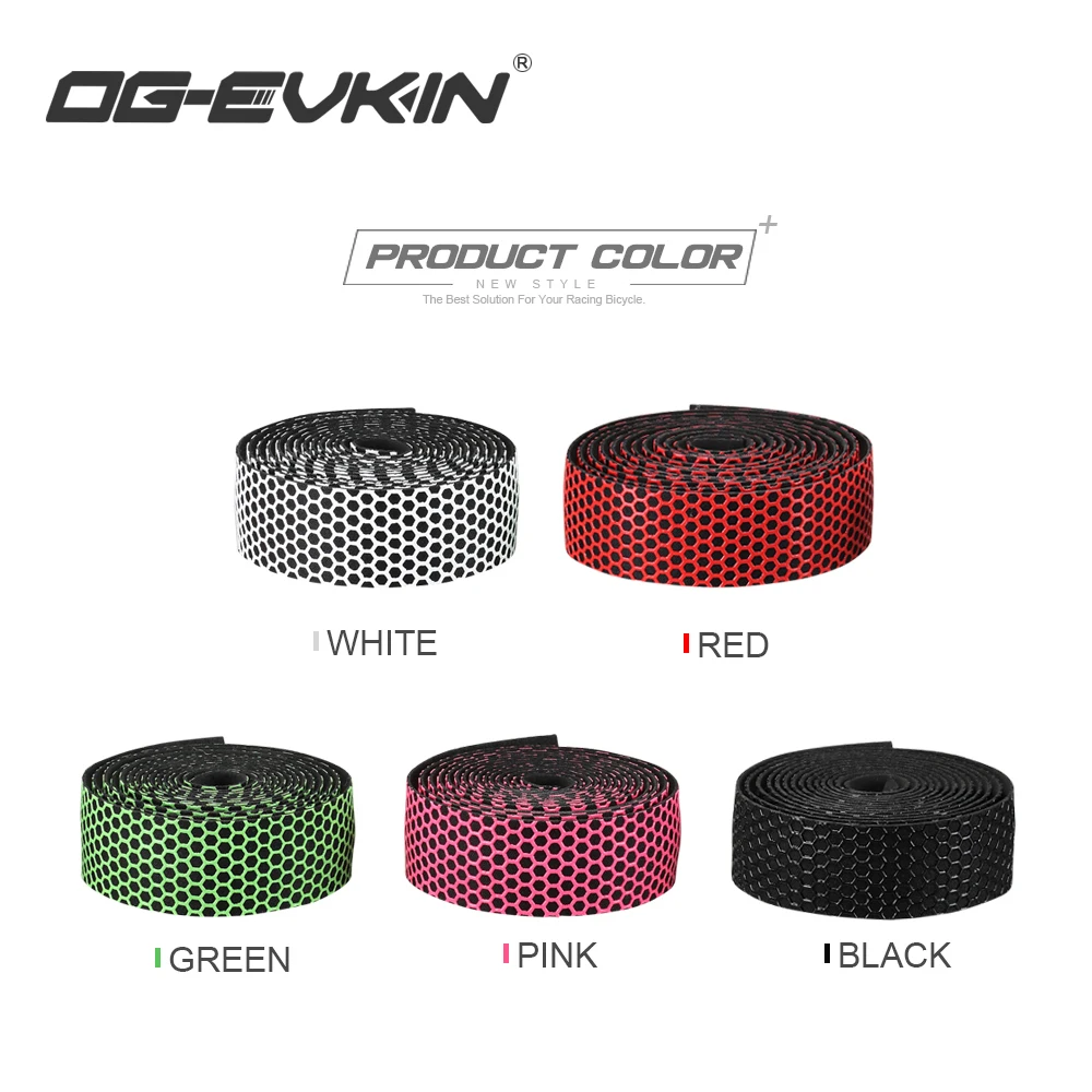 OG-EVKIN BT-002 Handlebar Tape Road Bar Tape Polyurethane/EVA Anti-Vibratio Cycling Bicycle Bike Accessories With 2 Bar Plug