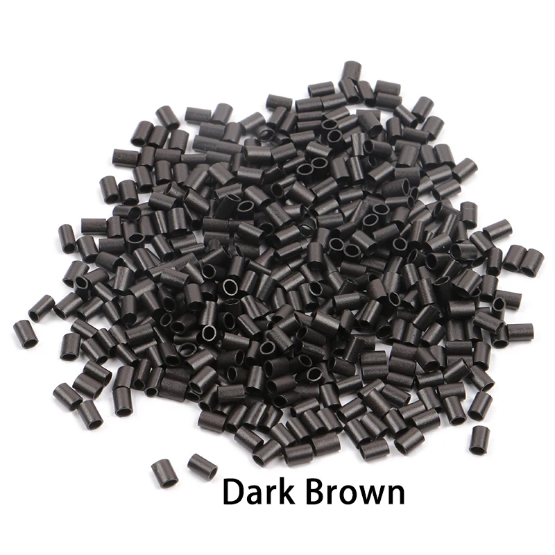 500pcs 3.0mm*2.0mm*3.8mm Oval Copper Micro Rings Link No Flared Flat-end Hair Extension Micro Beads for hair extension