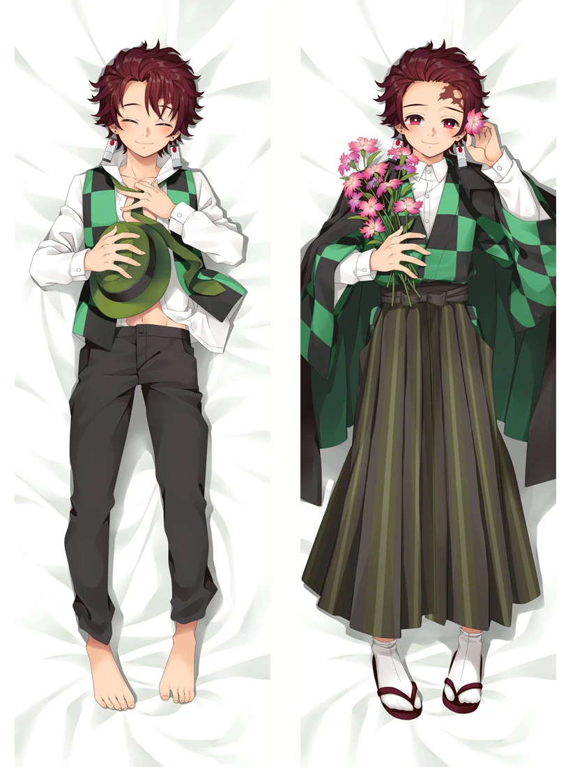 Mxdfafa Anime  Kimetsu No Yaiba Dakimakura Cover Kamado Tanjirou Character Hugging Body Pillow Case Male Pillowcase