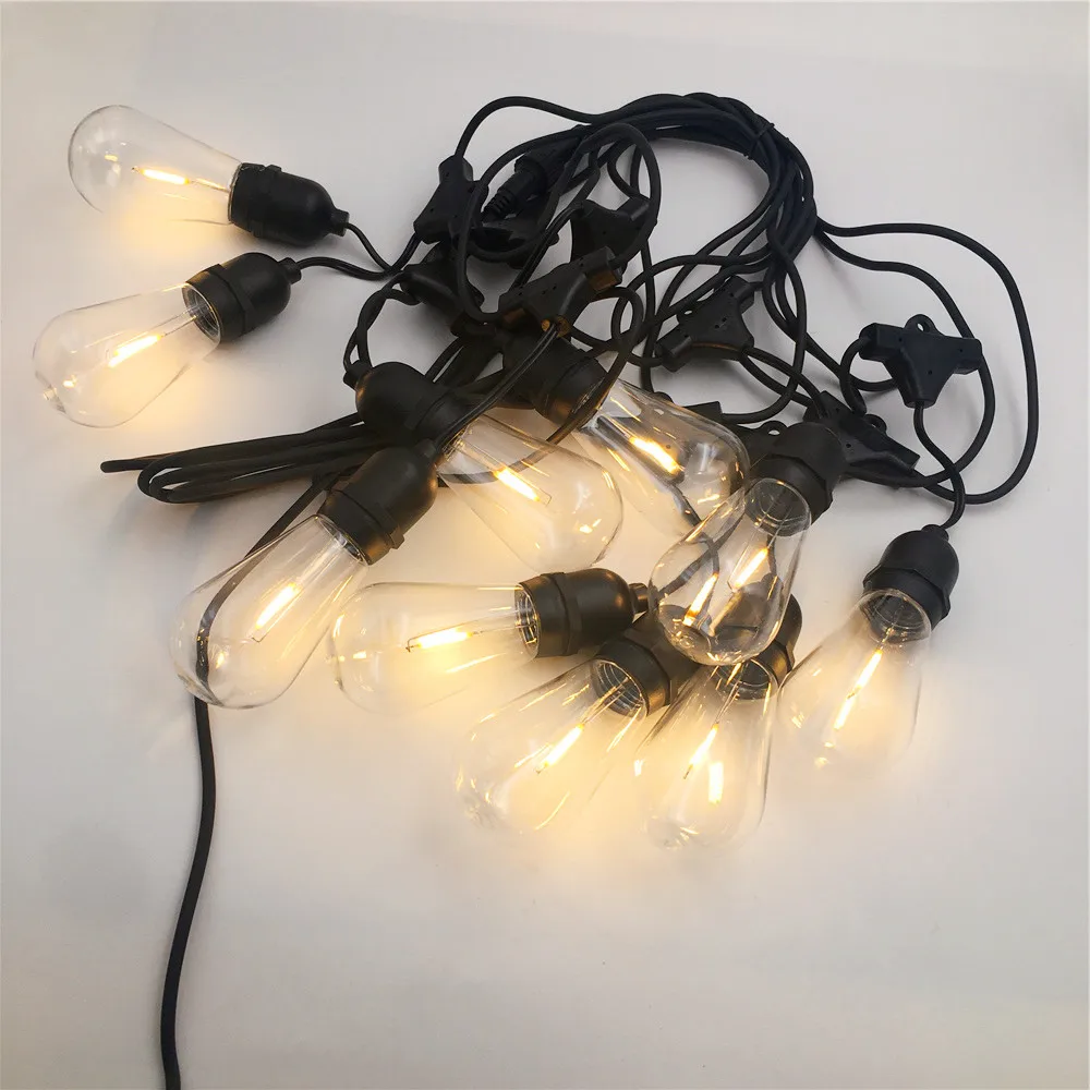 Waterproof Heavy Duty Outdoor Edison Bulb String lights Connectable Festoon for Party Garden Christmas Holiday Garland Cafe