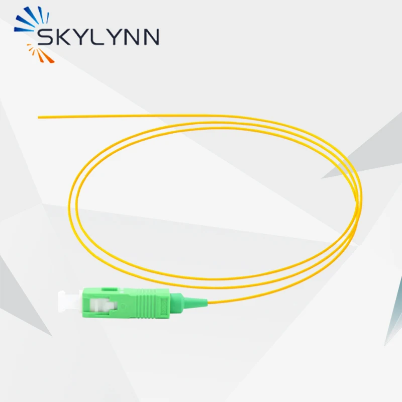 50pcs SC/APC Singlemode Pigtail SM G657A2 0.9mm 1m 1.5m 2m Length Optical Fiber Pigtail Yellow LSZH Jacket