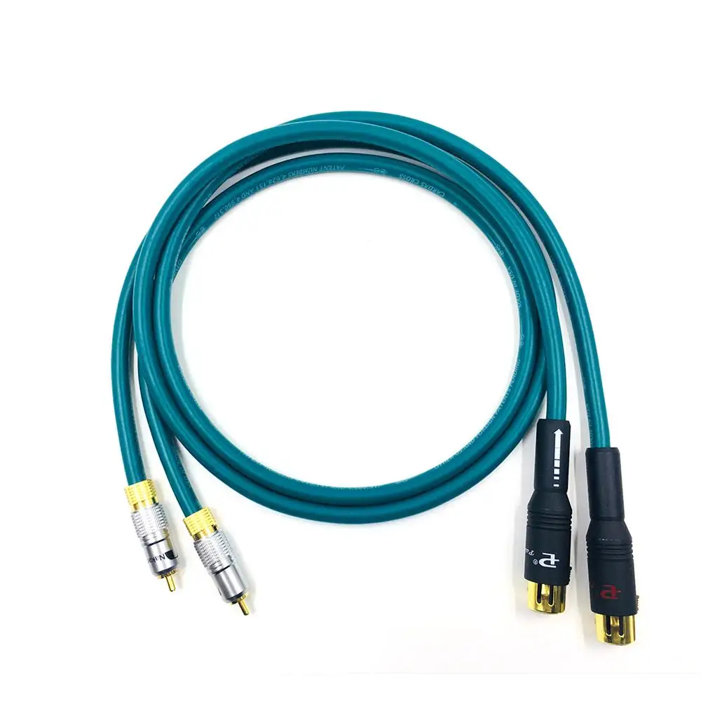 

HiFi Cardas Rca Hifi RCA to XLR Cable 3 Pin 2 XLR Male to 2RCA Audio Cable 0.75m 1m 1.5m 2m 3m