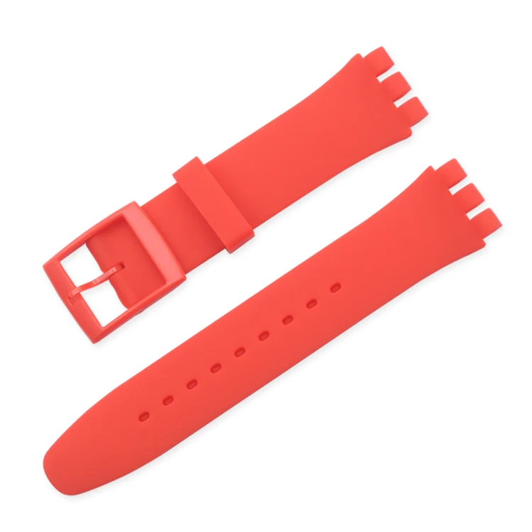 Silicone Strap 16mm 17mm 19mm 20mm for Swatch Watch Band Soft Rubber Replacement Watchband Wrist Bracelet Accessories for SWATCH