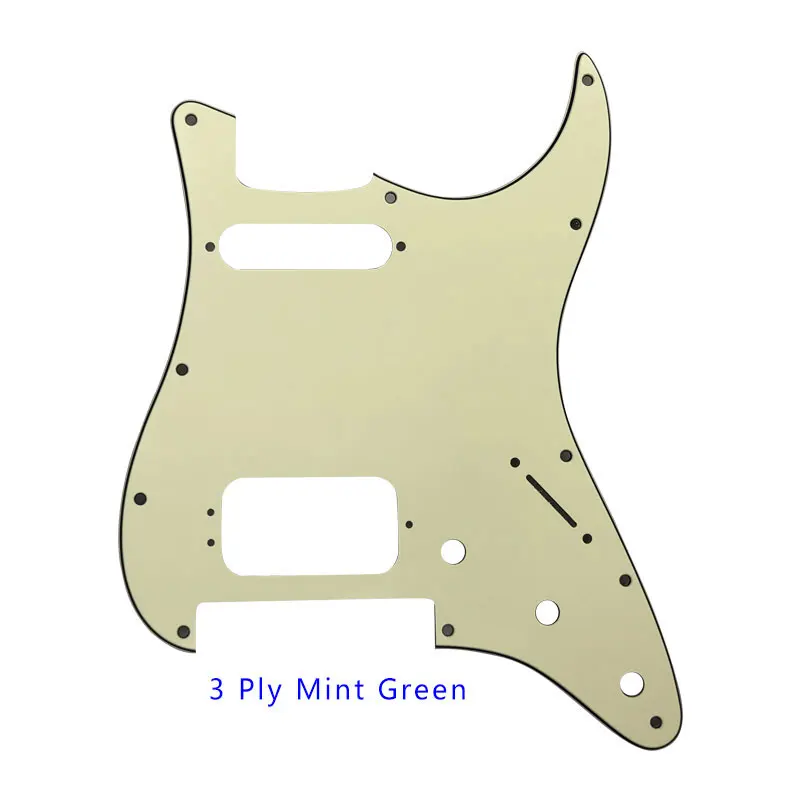 Pleroo-golpeador de guitarra con 11 agujeros para tornillos Stratocaster, con Floyd Rose Tremolo, puente Humbucker HS, placa para rascar