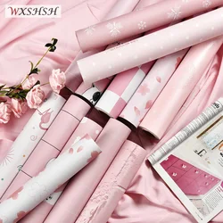 Pink Wallpaper Water-Proof Self-Adhesive Home Decoration Cute Girl Bedroom Children's Room Dormitory Retrofit Living Room Decor