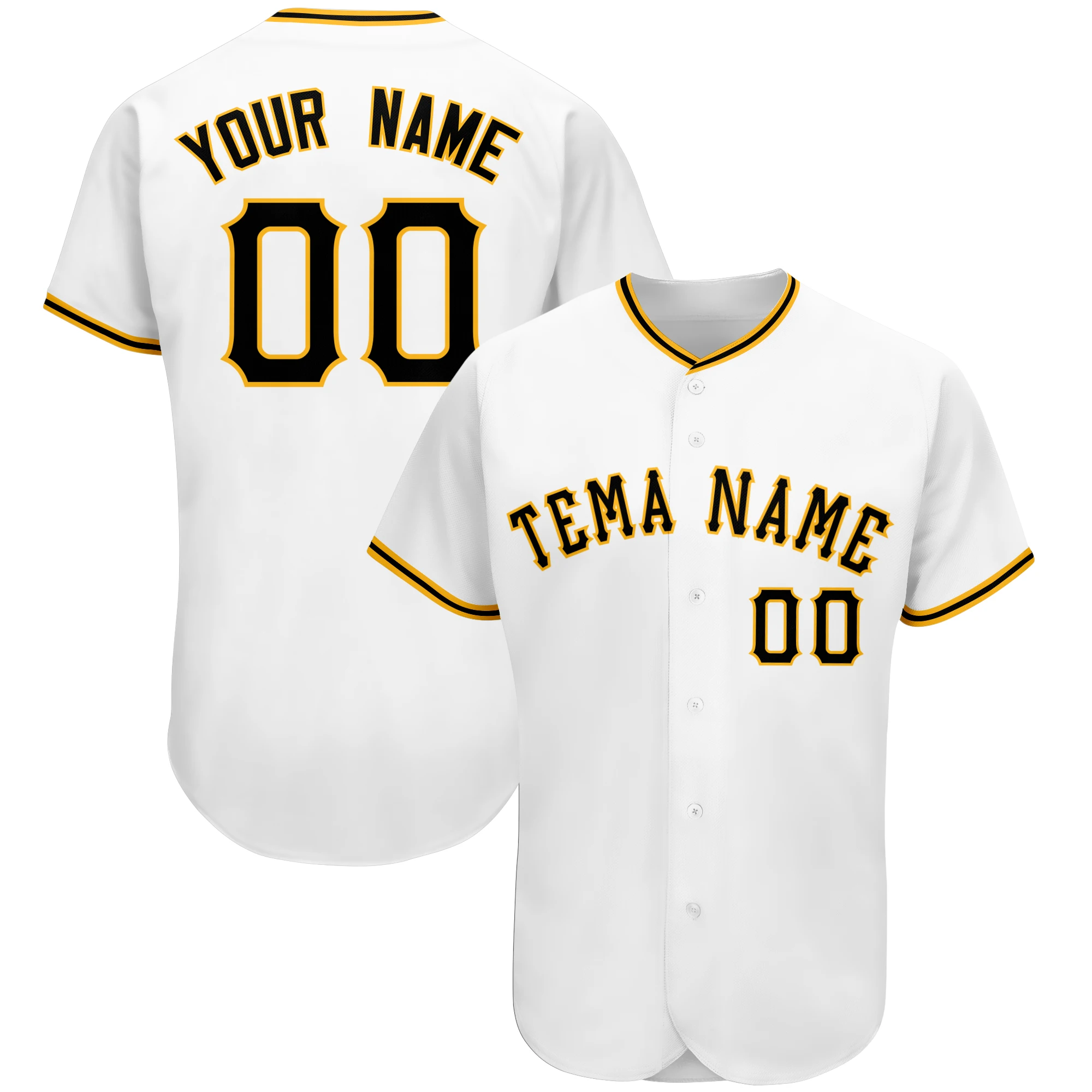 High Quality Customized Baseball Jersey Print Your Name Number Casual Player's Breathable Cool Sportswear for Men/Girl/Child