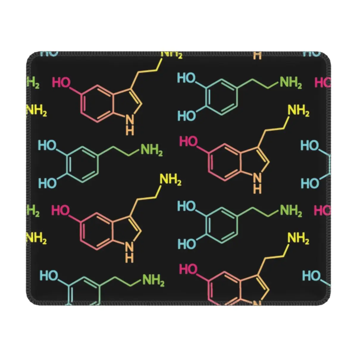 Serotonin And Dopamine Biology Gaming Mouse Pad Anti-Slip Rubber  Lockedge Mousepad Science Chemistry Laptop Computer  Desk Mat