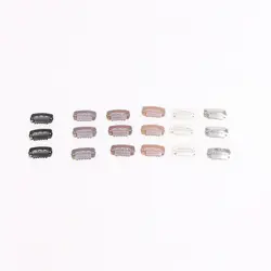 Pinzas para peluca de Color negro y marrón, 50 piezas, 2,3 cm, Clip a presión para extensión de cabello, peluca de trama, horquillas PP, herramientas de peinado grandes