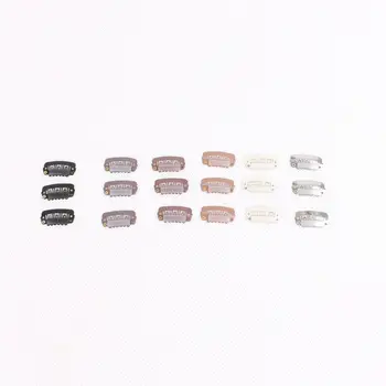 50pcs 2.3cm שחור חום צבע פאת קליפים הצמד קליפ ערב פאת הארכת שיער פאה PP סיכות גדול קליפים סטיילינג כלים