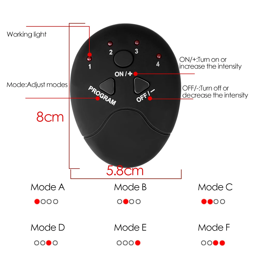 EMS Abdominal Muscle Trainer Hip Muscle Stimulator Massager Fitness Buttocks Arm Abdomen Trainer Losing Weight Lifting Massager