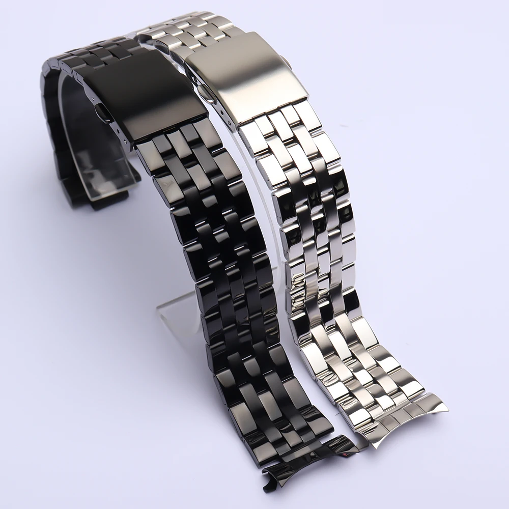 Solid Metal Watchabnds Bracelet Silver Black Rose Gold Men Women 316l Stainles Steel Watch Band Strap 14mm 16mm 18mm 20mm 22mm