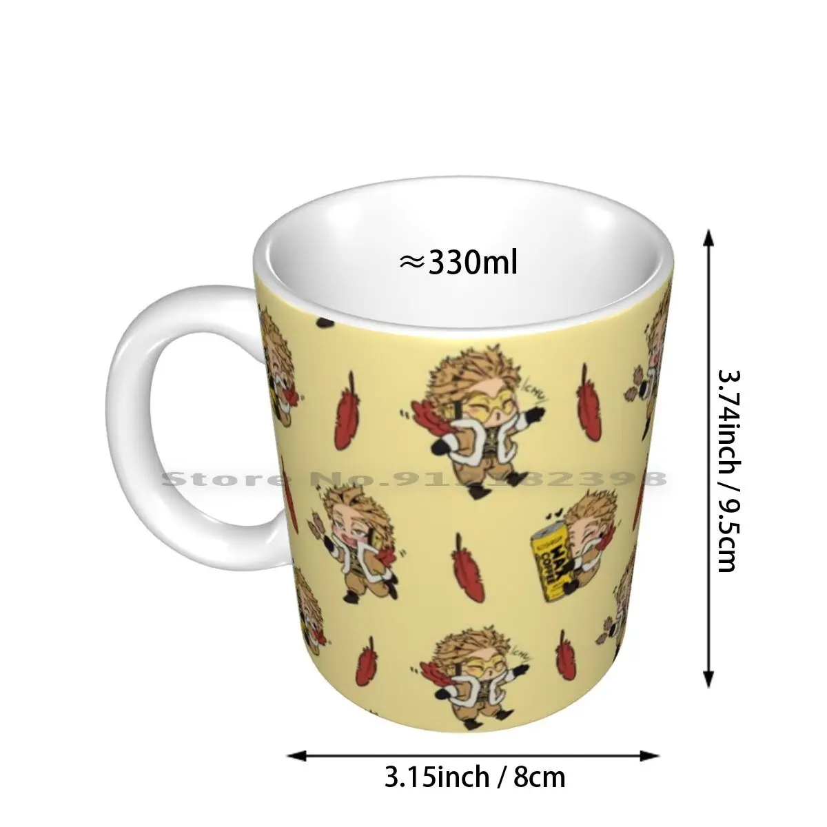 Chibi Hawks Ceramic Mugs Coffee Cups Milk Tea Mug Hawks Boku No Hero Academia Takami Keigo Bnha Mha Chibi Chibi Hawks Fanart