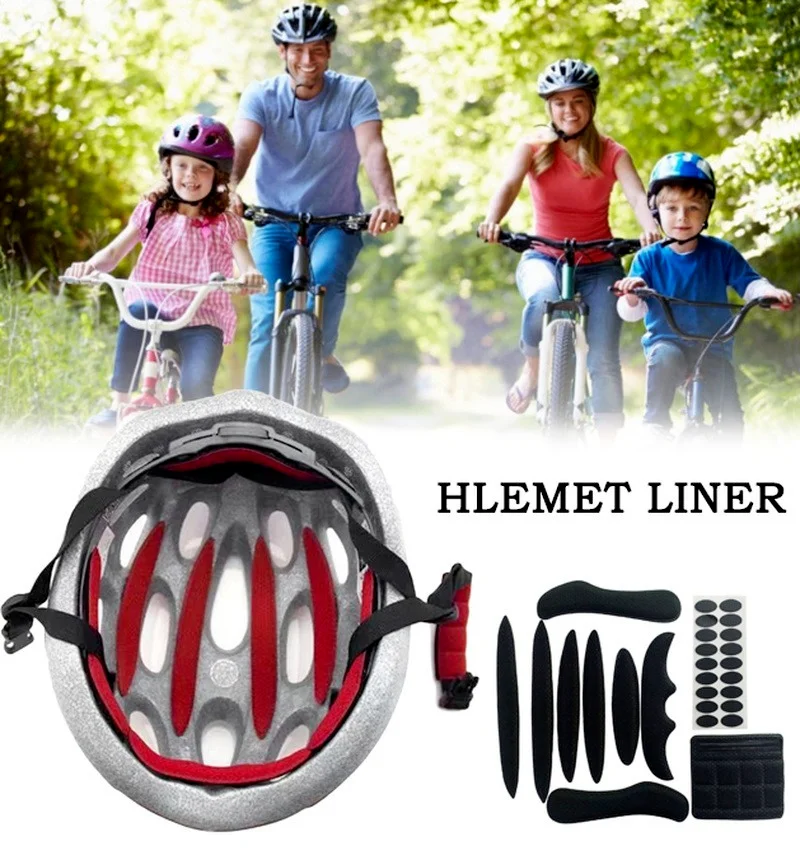 1 Set Helmet Inner Sealing Sponge Protection Filling Kit Motorcycle Bike Helmet Replacement Foam Mat Set Helmet Pad Accessories