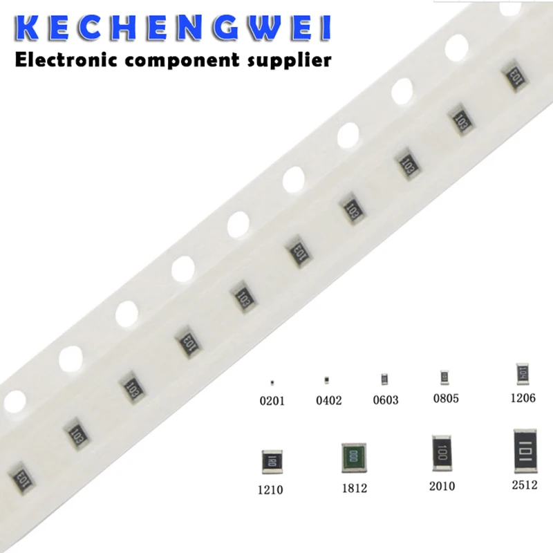 100 Uds 0603 1% SMD 1/10W resistencias de chip 0 ohm ~ 10M 0R 1K 4,7 K 4K7 10K 100K 1 10 100 220 ohm 0R 1R 10R 100R 220R 330R