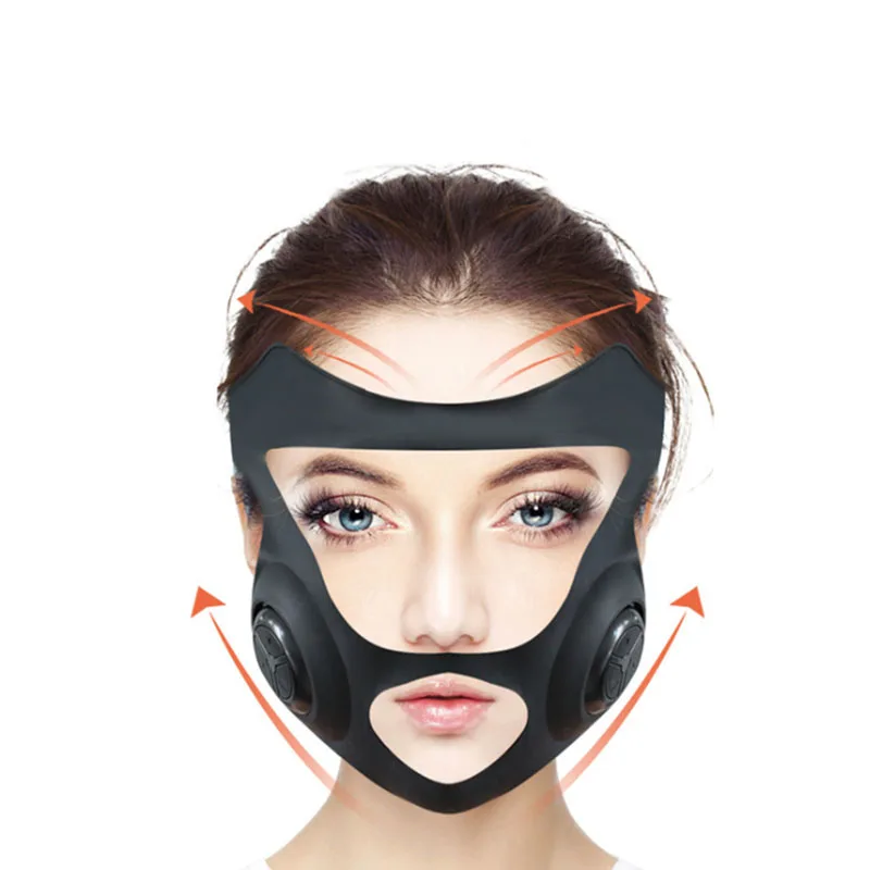 Electric V-shaped Thin Face Slimming Cheek Massager Facial Lifting V-Line Lift Up Bandage EMS Therapy Device Beauty Machine