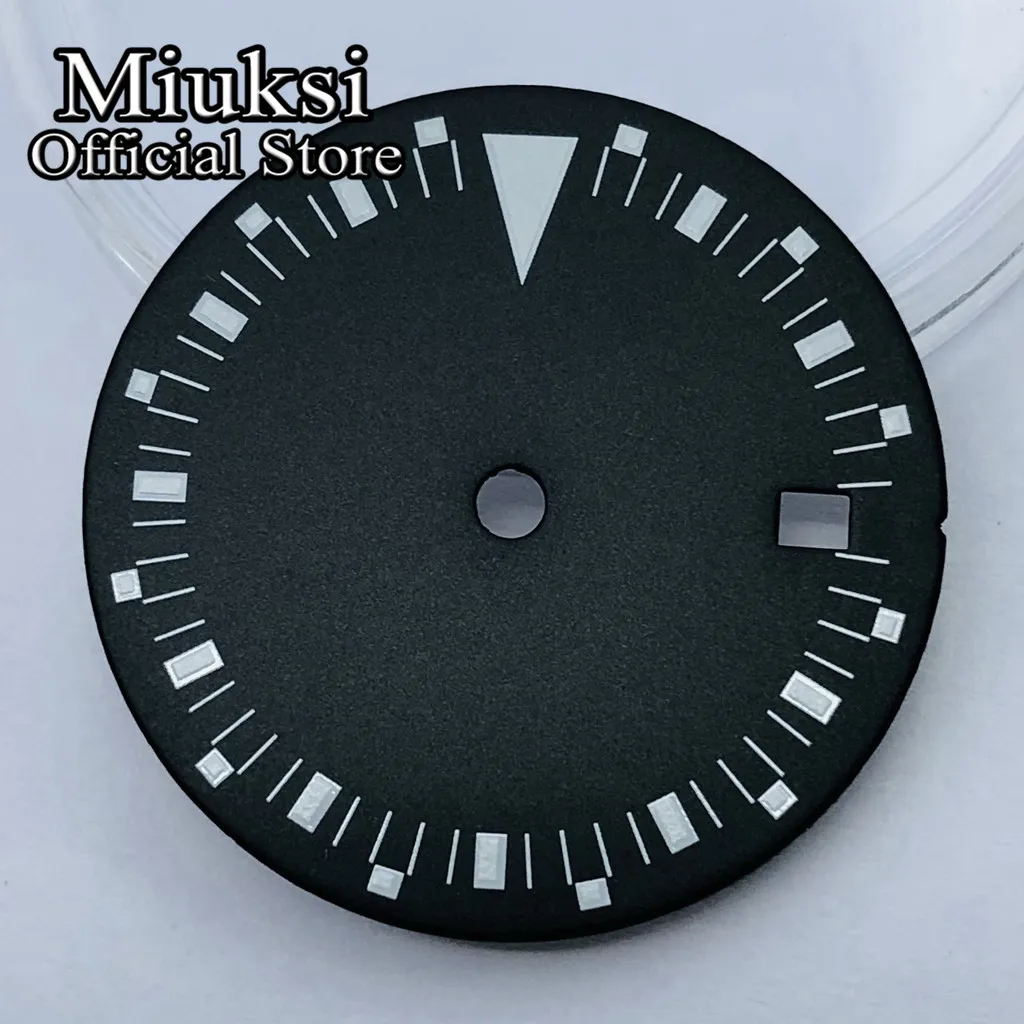 Miuksi 29mm watch dial luminous dial fit ETA 2836 2824 Miyota 8205 8215 821A Mingzhu DG2813 3804 PT5000 Seagull ST1612 movement