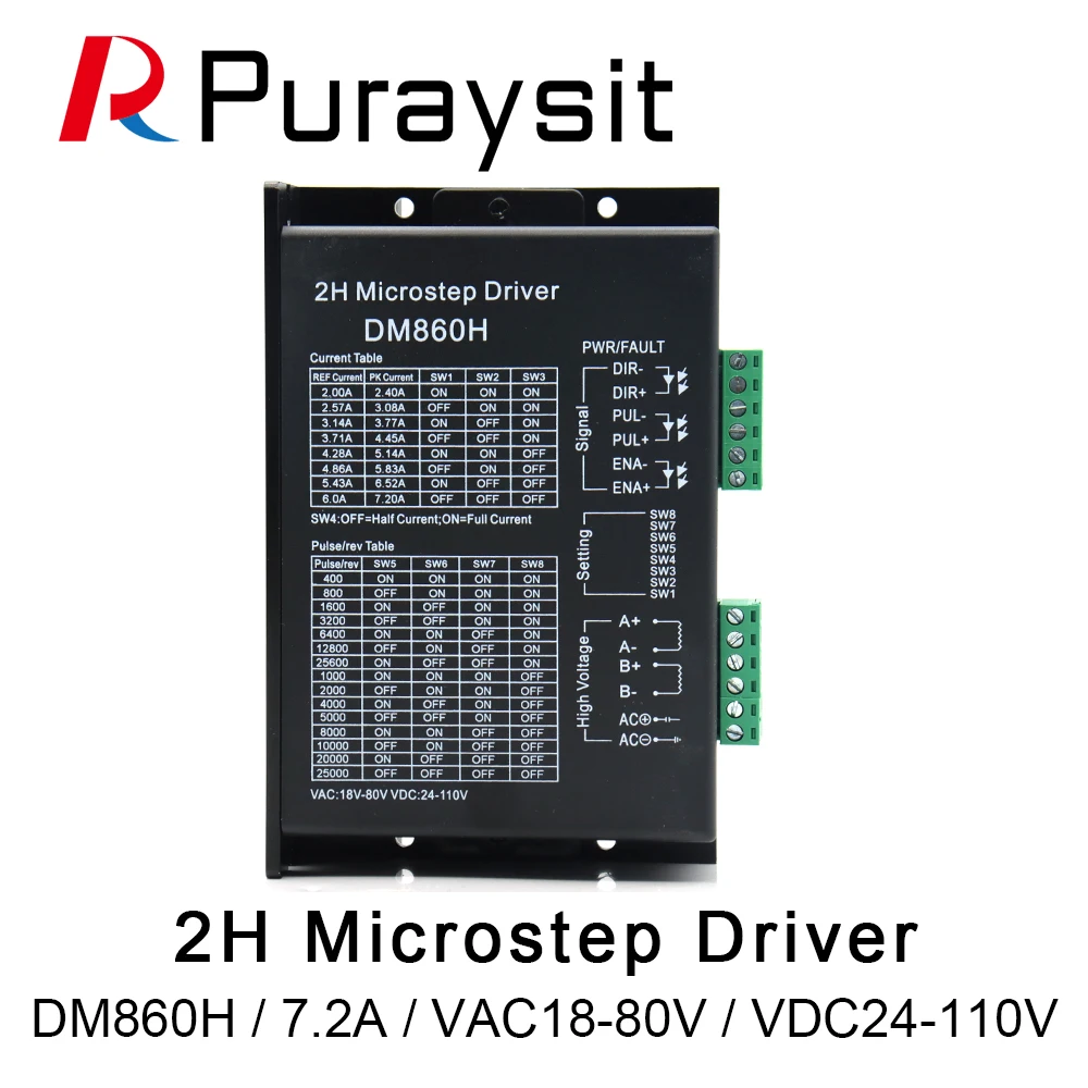 Puraysit Puraysit DM860H Digital Stepper Drive Engraving Machine Drive High Speed 86 Stepper Motor Drive