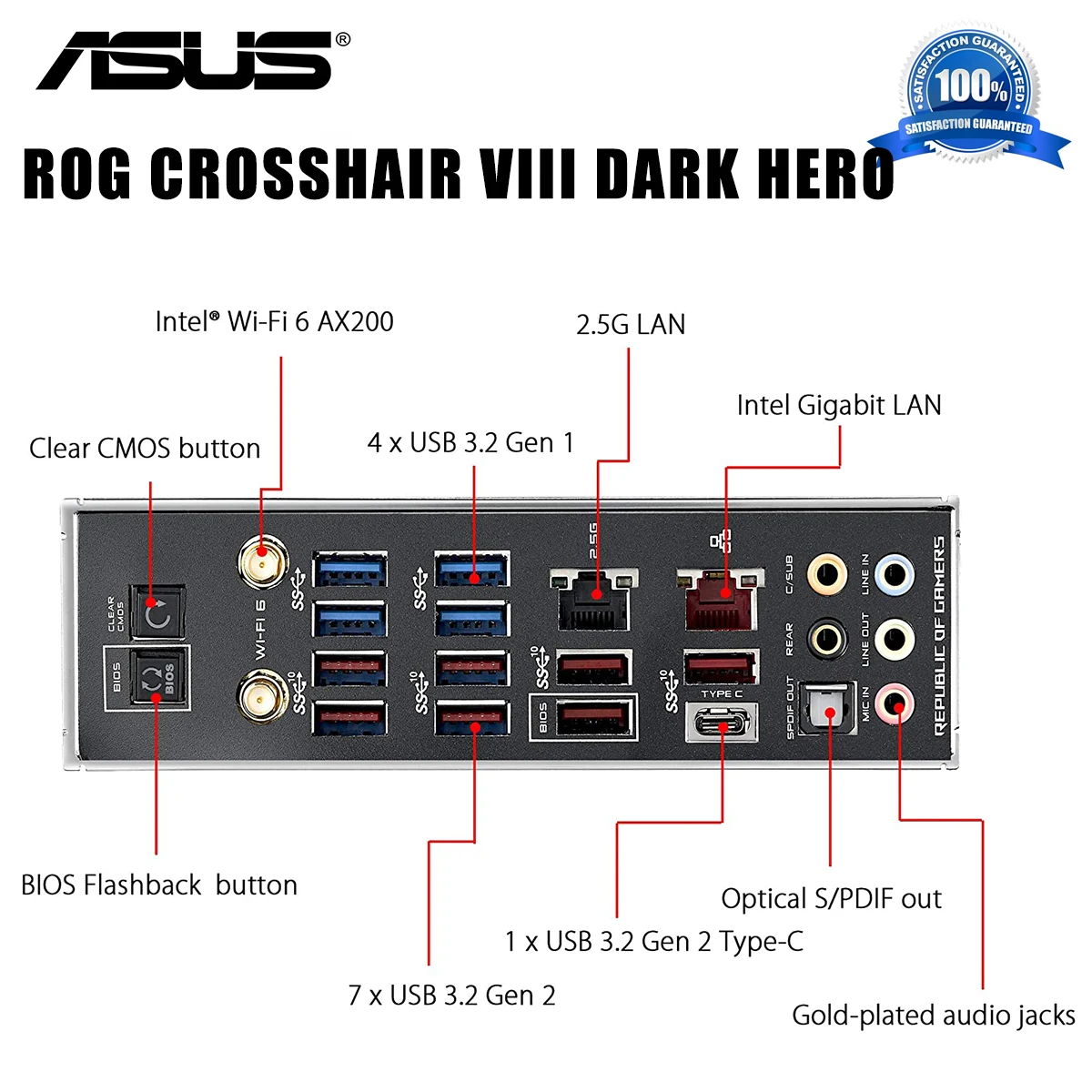 لوحة آسوس ROG CROSSHAIR الثامن الظلام بطل اللوحة AM4 DDR4 128GB AMD Ryzen 5000 PCI-E 4.0 RGB الألعاب المكتبي X570 بلاسا-mv1 e AM4 ATX