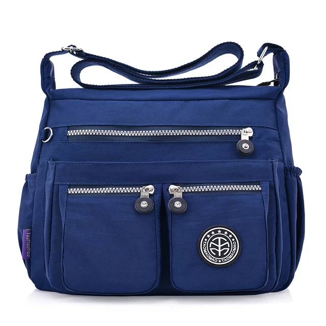Kobiety nylonowe torby na ramię kobiet jednolity, na zamek luksusowe kobiet Handag projektant Messenger torby lato torba crossbody na plażę Sac głównym