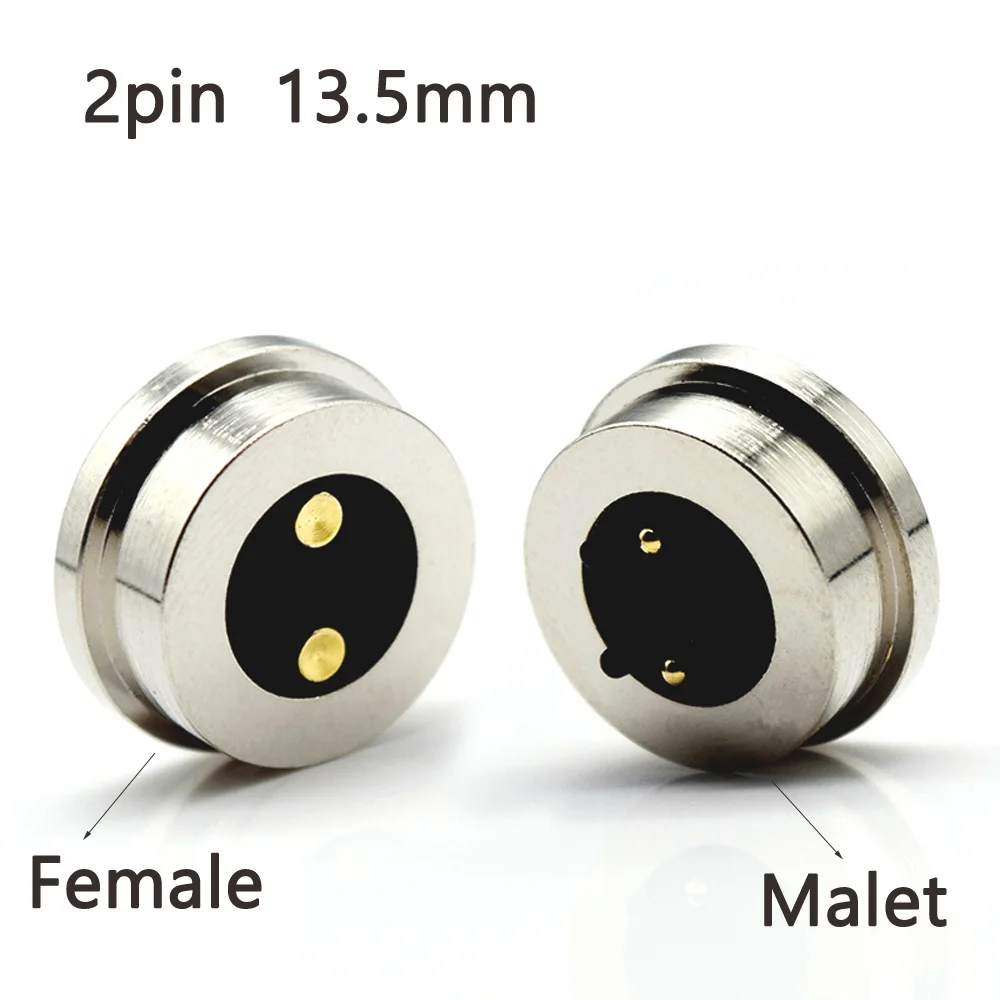 2pin circular pogo pin connector, 5V2Acharging headHigh Current Strong Magnetic LED Light Power Socket Magnetic DC  Connector