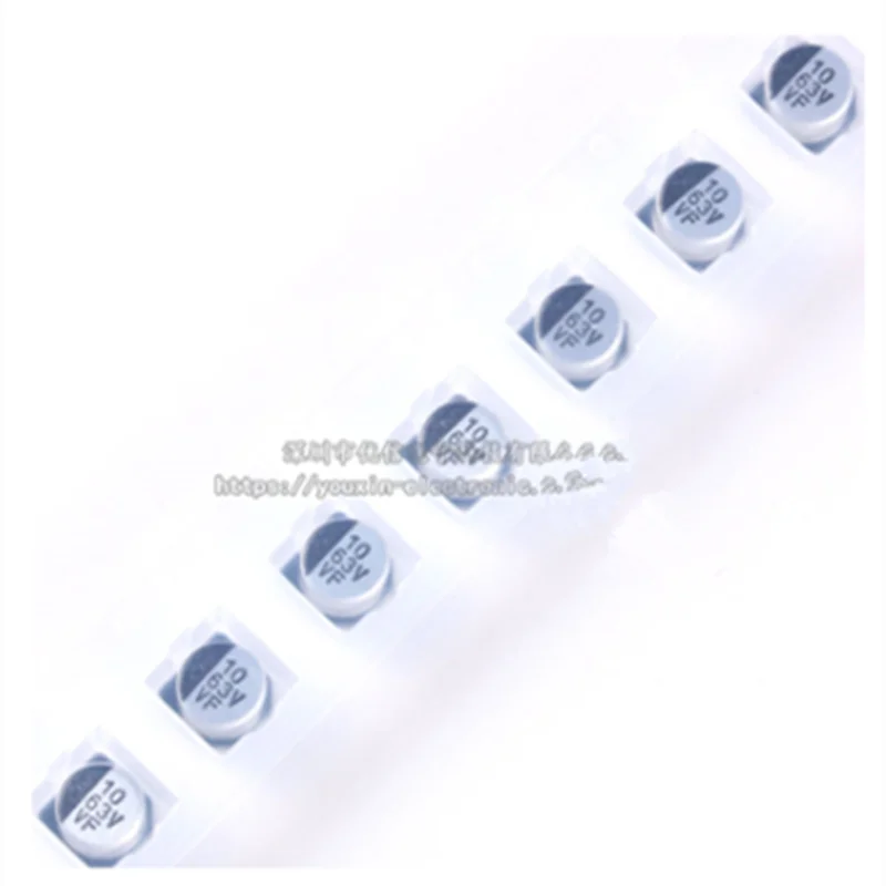 10 قطعة!!! ‪‫SMD عالي الجودة الألومنيوم مُكثَّف كهربائيًا 63V 10 فائق التوهج حجم 6.3*5.4 SMD SMD كهربائيا