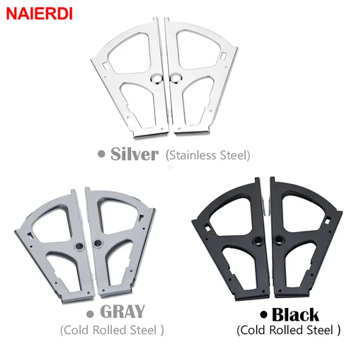 Imagen 2 del producto NAIERDI-bisagras para muebles, accesorios de Metal para armario, cajón, zapatos, accesorios de acero inoxidable, Hardware plegable de autoajuste, 2 uds.