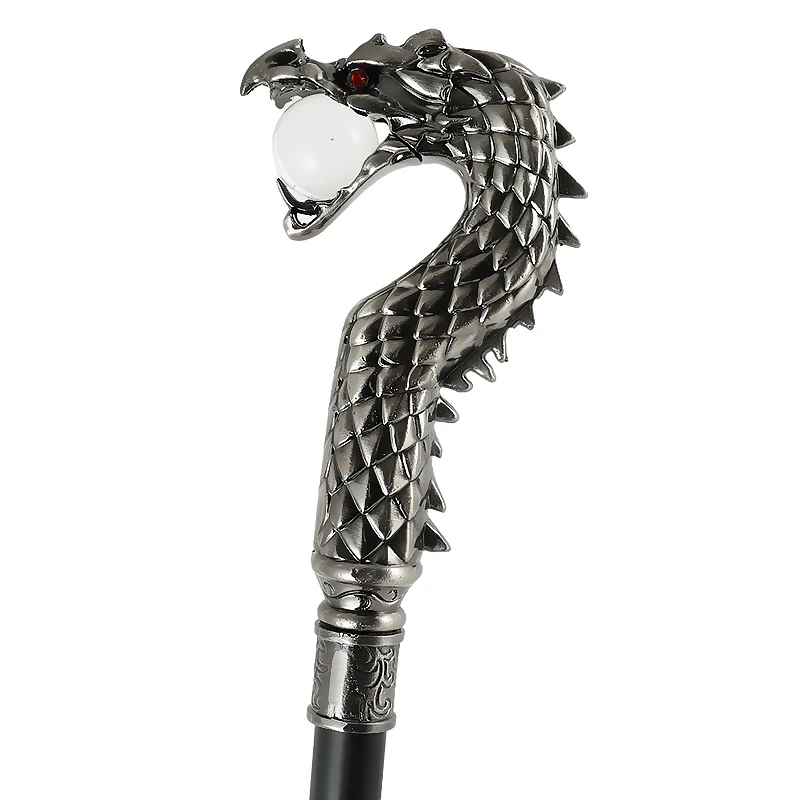 Dragon head gentleman stick old man English crutch theater stage performance film and television prop Scepter metal alloy civili