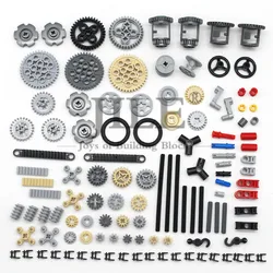 116pcs Moc High-Tech Bulk Gear Cross Axle Pin Conector Wheels Car Compatible with Mindstorms Technical Building Brick Blocks