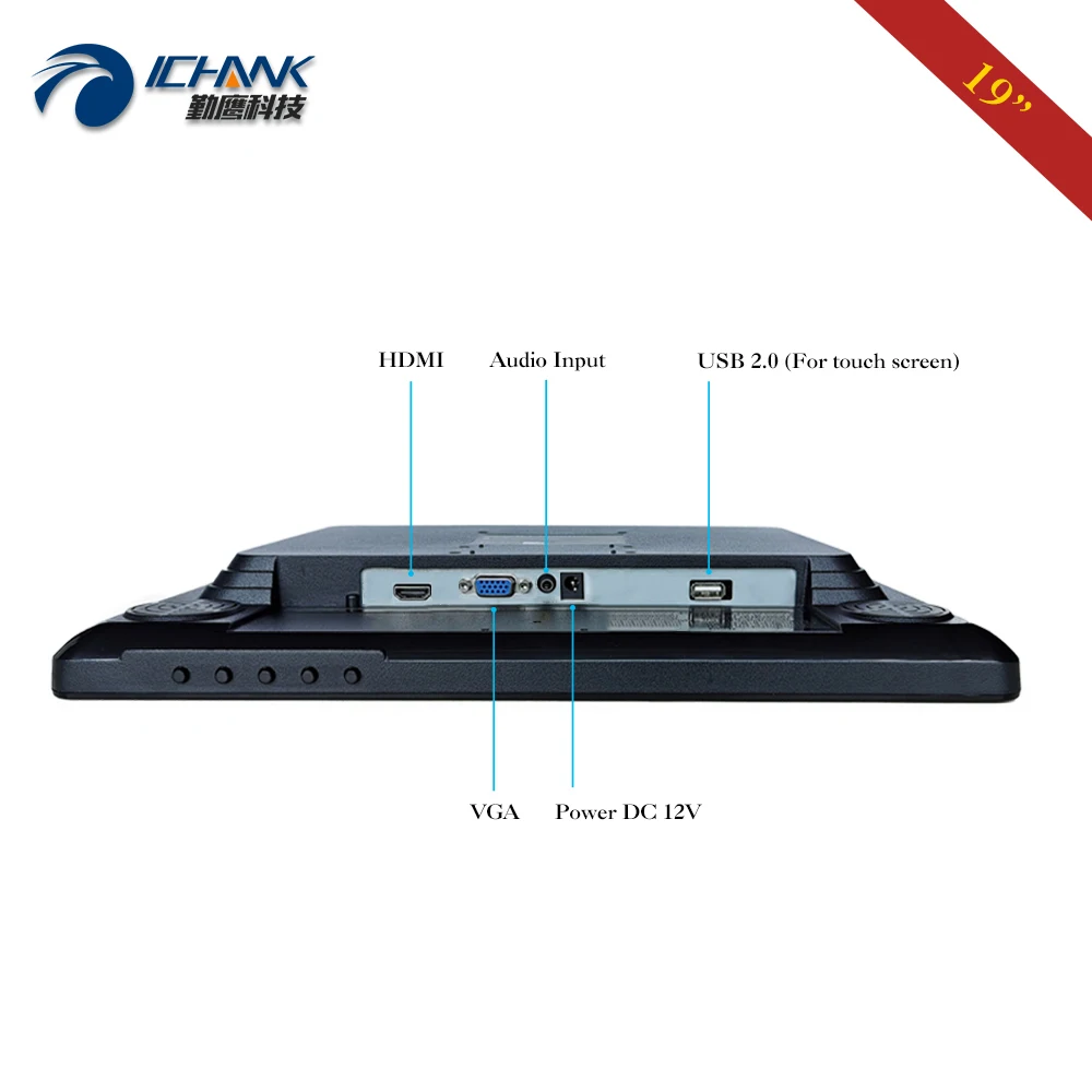 شاشة 19 بوصة 1280x1024 5:4 HDMI-in USB VGA شاشة تعمل باللمس بالسعة لآلة طلب الوجبات لتسجيل المدفوعات النقدية POS، ZB190JC-581D