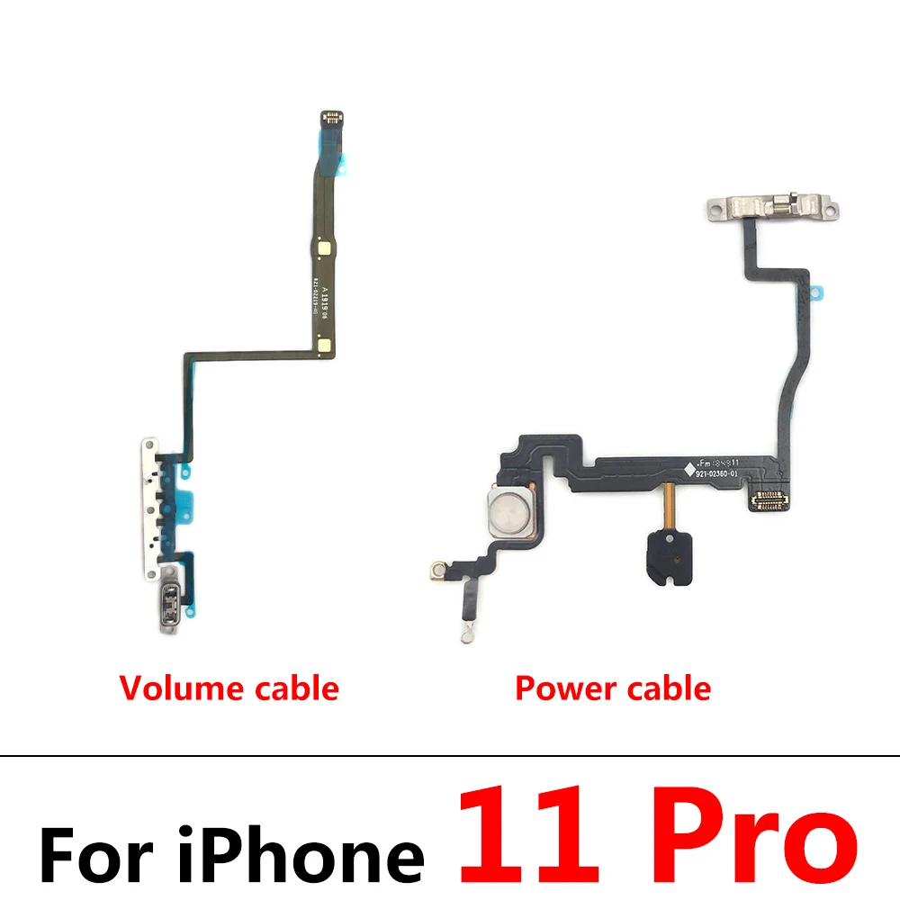 New Mute and Volume Power Buttons key Switch On Off  Flex Cable For Iphone 11 12 Pro Max 12 mini Replacement Parts