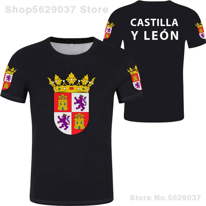 Castilla Y Leon Shirt Free Custom Made Name Number Valladolid T-Shirt Print Flag Word Salamanca Burgos Zamora Spanish 00 Clothes