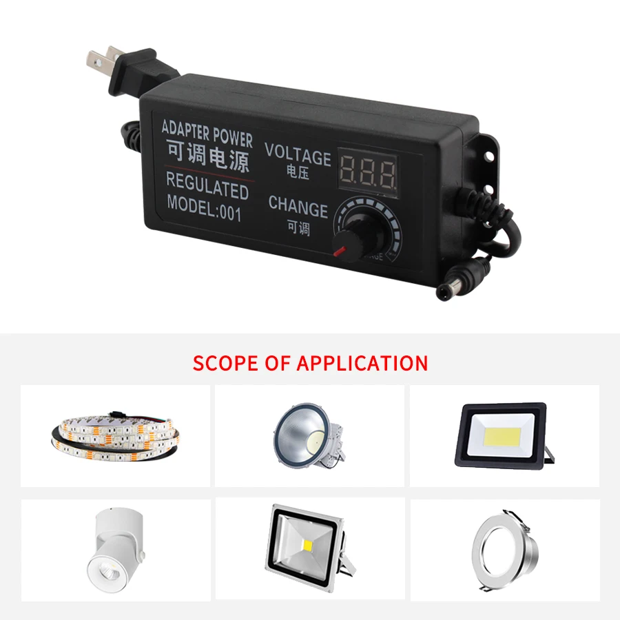 Variable AC Transformer 220V TO 12V Adapter Adjustable 9V 24V 3 Volt 3A 5A 2A Universal  Power Adapter Display Screen LED Driver