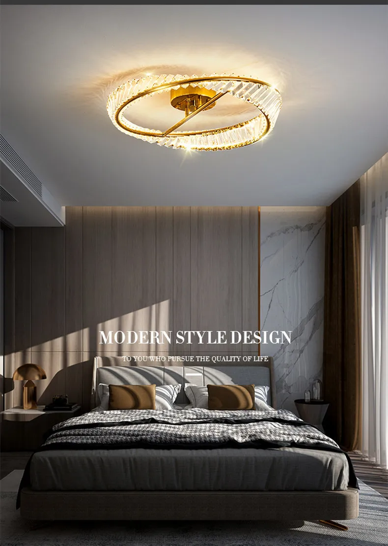Irregular Plated Gold Metal LED Dimmable Ceiling Light K9