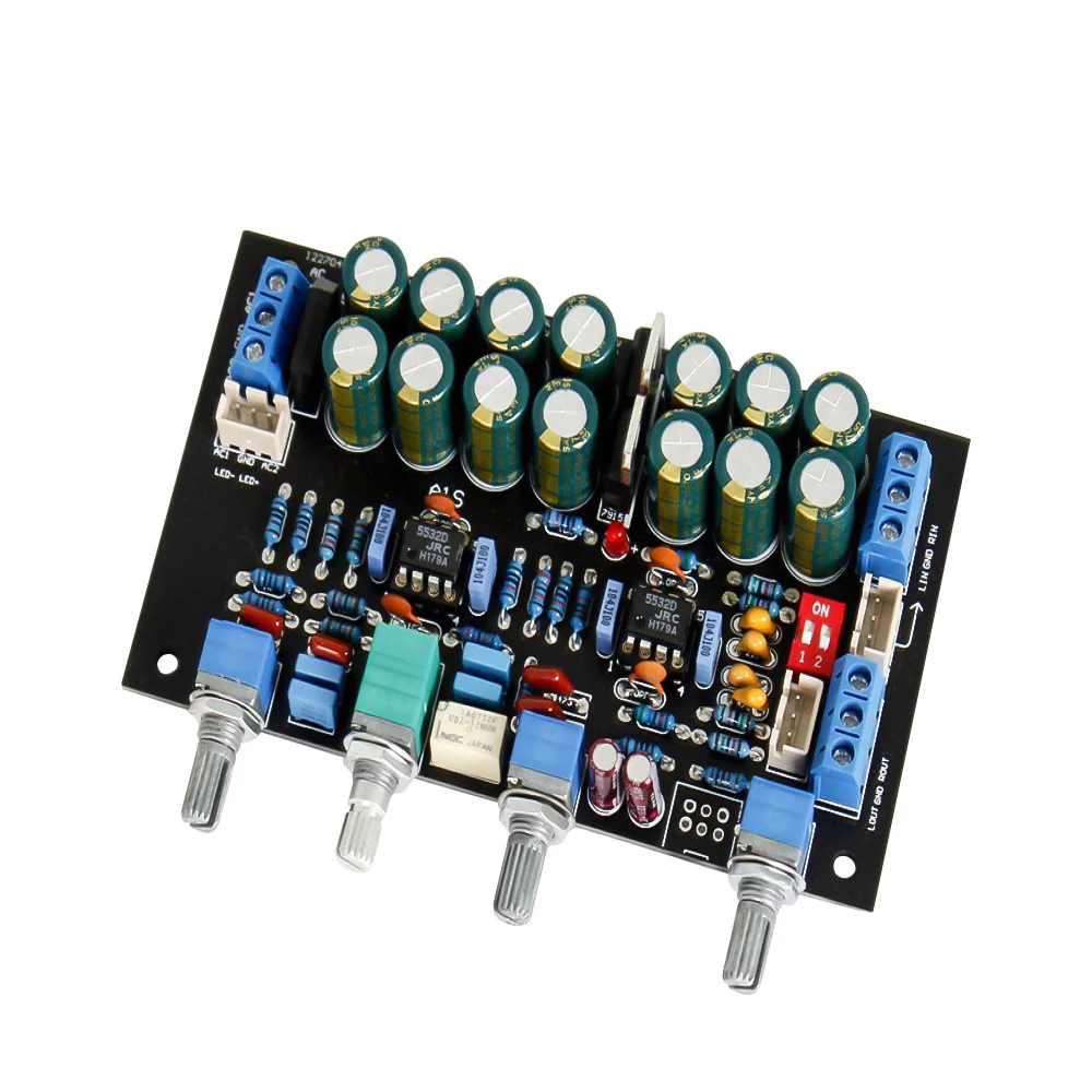 AIYIMA Pre-amplifier Tone Board JRC5532 OP AMP Preamp Volume Tone Control DIY Speaker Amplifiers Sound Audio Amp