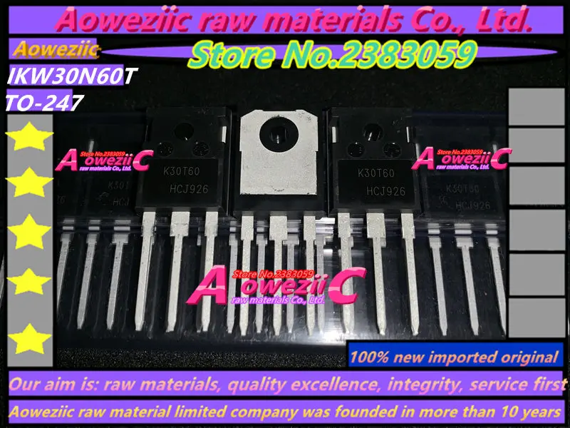 Aoweziic 2019+ 100% new imported original  K30T60 IKW30N60T IGBT tube 30A 600V triode TO-247