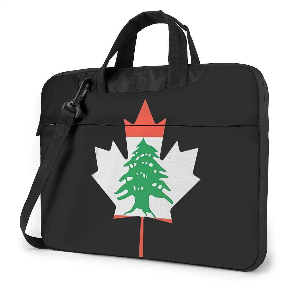 

Lebanon Flag Canada Maple Leaf Laptop Bag Case Protective Vintage Computer Bag Bicycle Crossbody Laptop Pouch