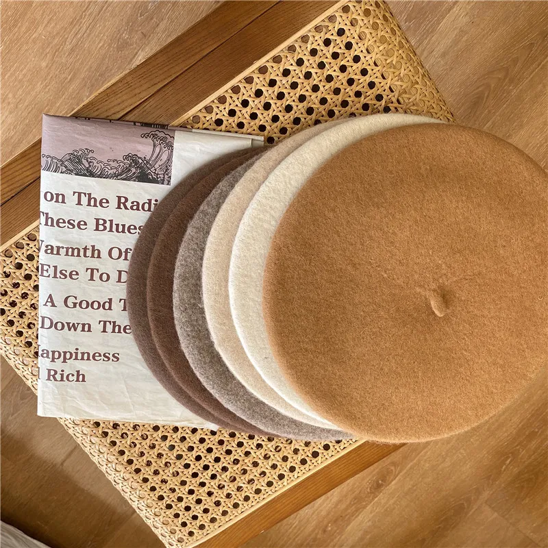 Dicke, warme Wollmütze, 70g Gewicht, für Mädchen und Frauen, lässige Vintage-Rundmütze, Kürbismütze, Gorros – Detail 12