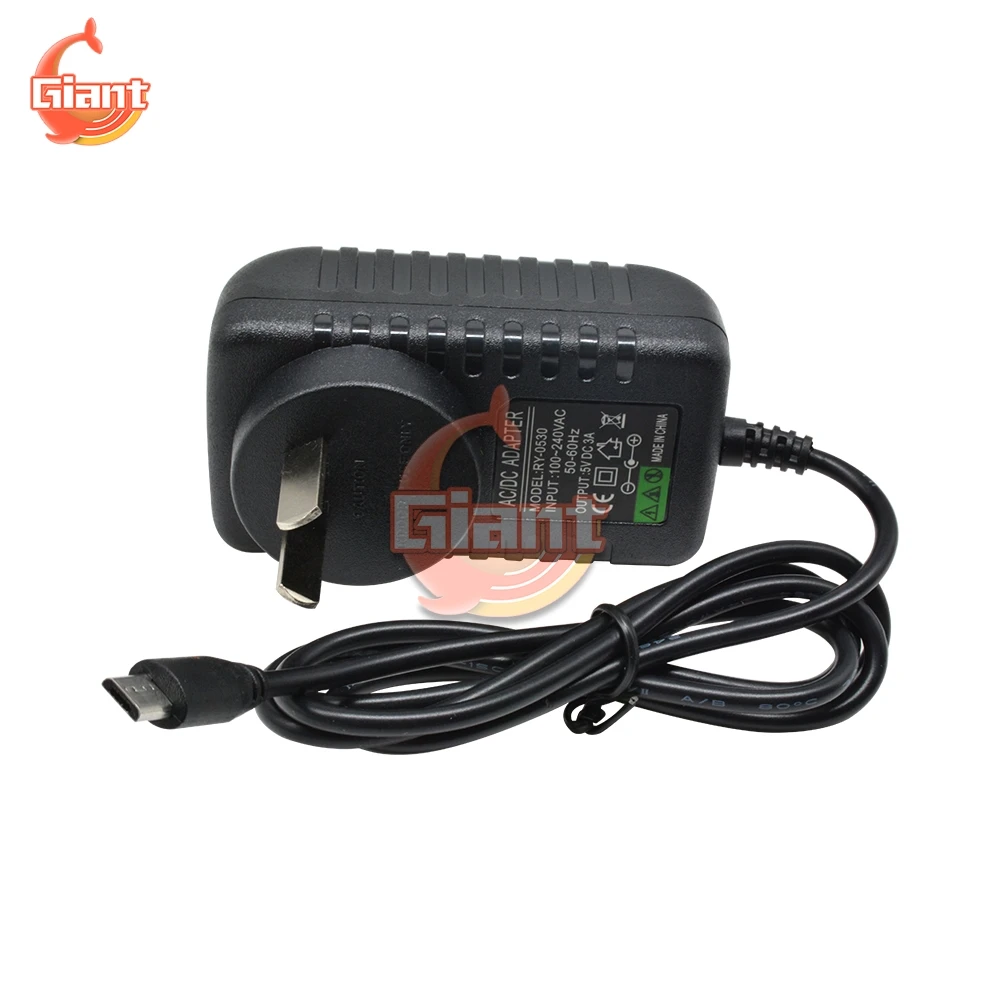 Adattatore per caricabatterie da 100V-240V ca a cc Raspberry Pi 2 alimentatore 5V 3A pulsante interruttore Micro USB adattatore di alimentazione usa vs Raspberry Pi 3