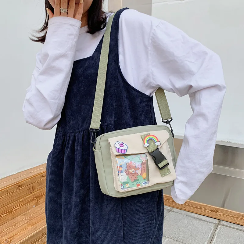 

Female Canvas Bag Cartoon print Messenger Bags For Women Student Cute Girl Shoulder Bag Ladies Shopping Handbag Crossbody bag